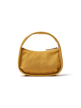 ZIP AROUND SUEDE MINI BAG IN MUSTARD