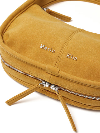 ZIP AROUND SUEDE MINI BAG IN MUSTARD