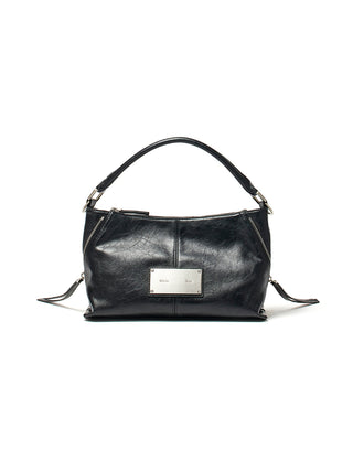 SIDE ZIPPER TWO WAY BAG IN BLACK