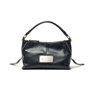 SIDE ZIPPER TWO WAY BAG IN BLACK