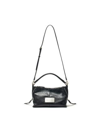 SIDE ZIPPER TWO WAY BAG IN BLACK