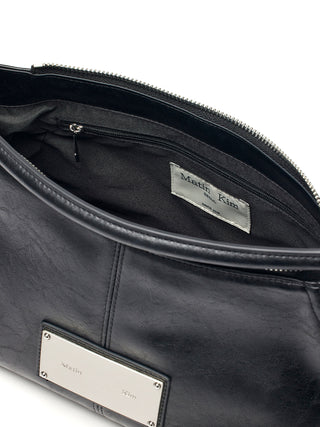SIDE ZIPPER TWO WAY BAG IN BLACK