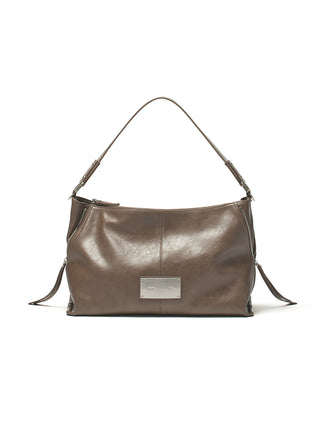 SIDE ZIPPER SHOULDER BAG IN BLACK