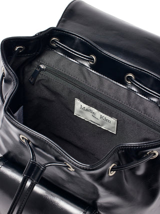 BUCKLE DETAIL BACK PACK IN BLACK