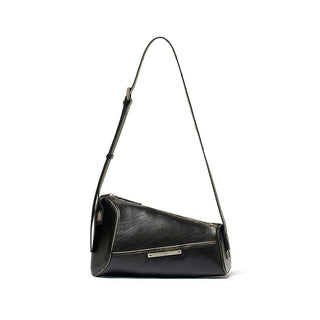 DIRTY WASHED DIAGONAL BAG IN BLACK
