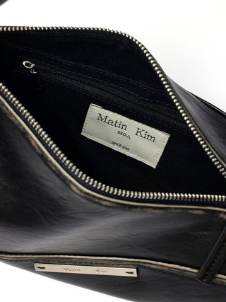 DIRTY WASHED DIAGONAL BAG IN BLACK