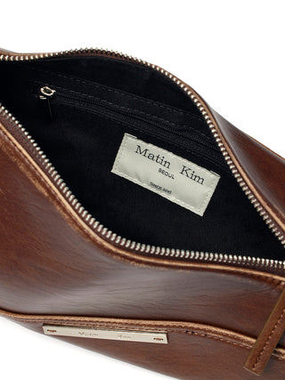 DIRTY WASHED DIAGONAL BAG IN BROWN