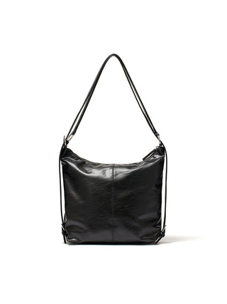 DOUBLE POCKET TWO WAY BAG IN BLACK
