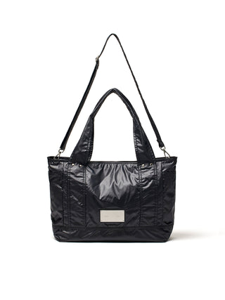 NYLON TWO WAY BIG BAG IN BLACK