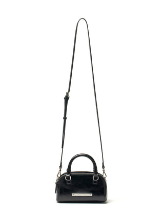 DOUBLE ZIPPER MINI CROSS BAG IN BLACK