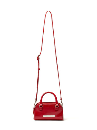 DOUBLE ZIPPER MINI CROSS BAG IN RED