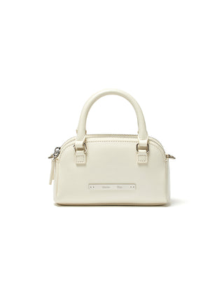 DOUBLE ZIPPER MINI CROSS BAG IN WHITE