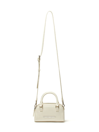 DOUBLE ZIPPER MINI CROSS BAG IN WHITE