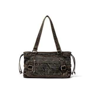MATIN WASHED DENIM SQUARE BAG IN BLACK