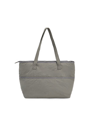 POCKET UTILITY NYLON BIG SHOULDER BAG IN KHAKI
