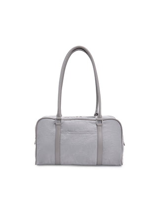DOUBLE POCKET SPORTY TOTE BAG IN GREY