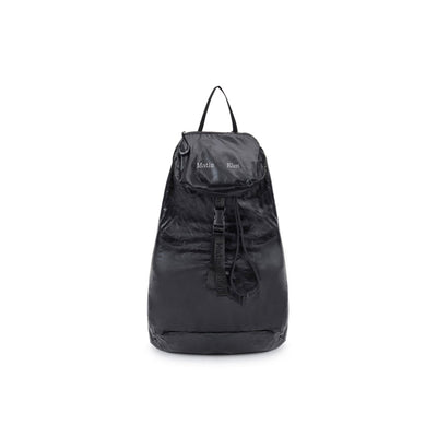 GLOSSY PACKABLE BACKPACK IN BLACK