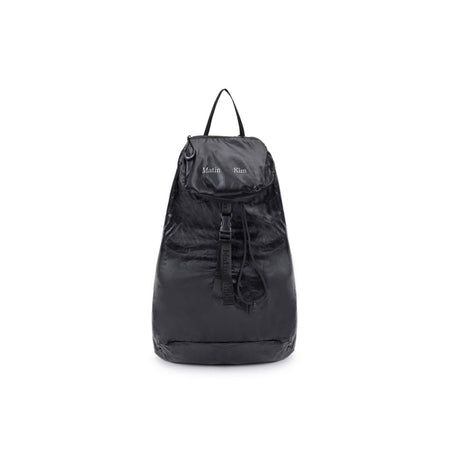 GLOSSY PACKABLE BACKPACK IN BLACK
