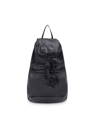 GLOSSY PACKABLE BACKPACK IN BLACK