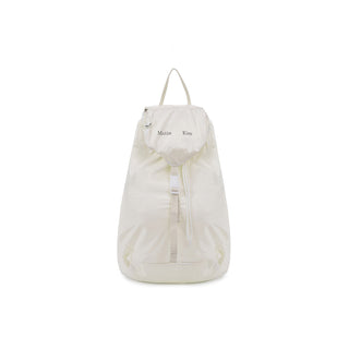 GLOSSY PACKABLE BACKPACK IN WHITE