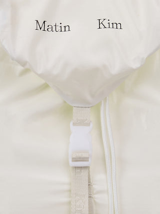 GLOSSY PACKABLE BACKPACK IN WHITE