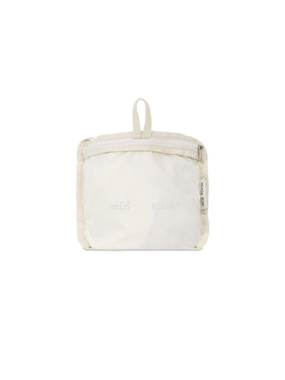 GLOSSY PACKABLE BACKPACK IN WHITE