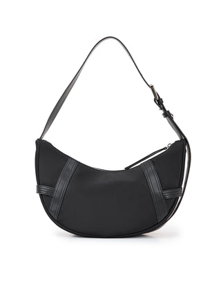 FABRIC ARC HOBO BAG IN BLACK
