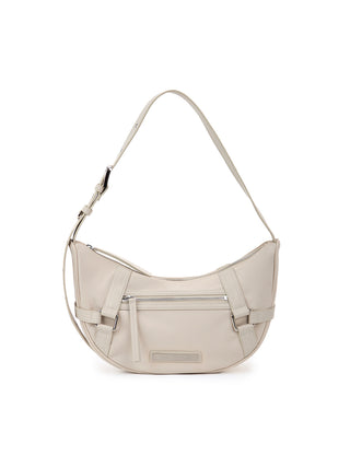 FABRIC ARC HOBO BAG IN LIGHT GREY