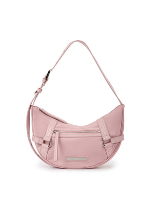 FABRIC ARC HOBO BAG IN LIGHT PINK