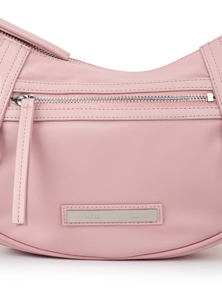 FABRIC ARC HOBO BAG IN LIGHT PINK