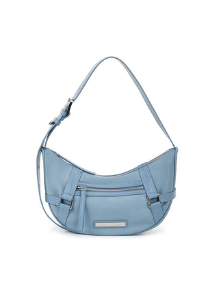 FABRIC ARC HOBO BAG IN SMOKE BLUE