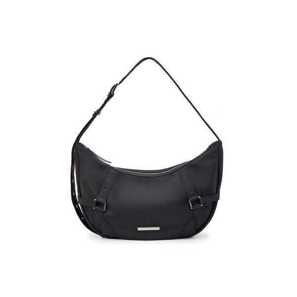 FABRIC MOONLINE BIG HOBO BAG IN BLACK