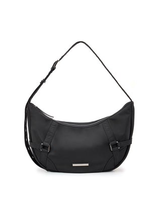 FABRIC MOONLINE BIG HOBO BAG IN BLACK