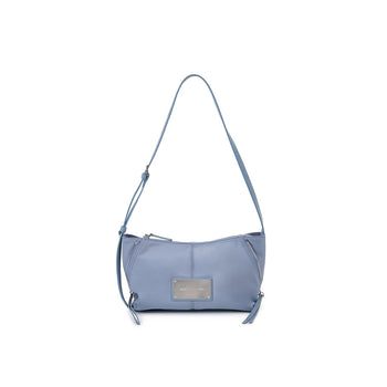 SIDE ZIPPER FABRIC TWO WAY BAG IN BLUE