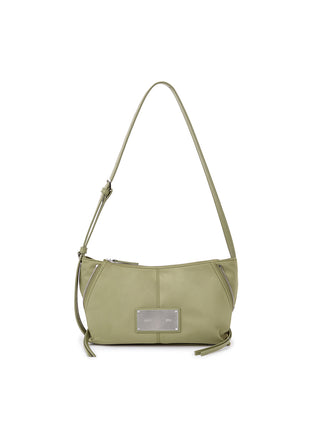 SIDE ZIPPER FABRIC TWO WAY BAG IN KHAKI