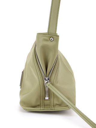 SIDE ZIPPER FABRIC TWO WAY BAG IN KHAKI