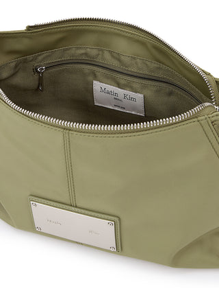 SIDE ZIPPER FABRIC TWO WAY BAG IN KHAKI