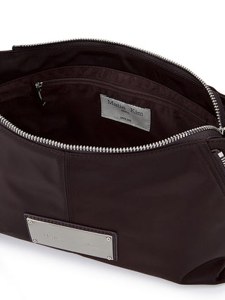 SIDE ZIPPER FABRIC TWO WAY BAG IN WINE