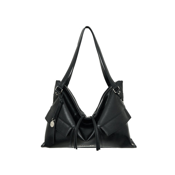 WIDE NEMO BIG SHOULDER BAG IN BLACK