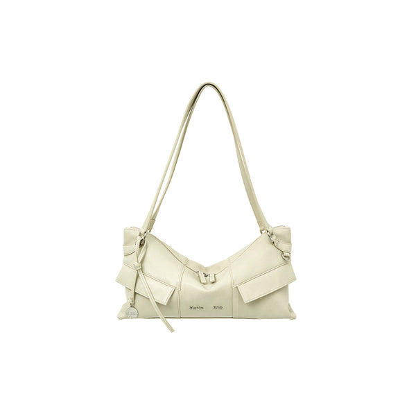 WIDE NEMO SHOULDER BAG IN LIGHT BEIGE