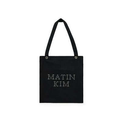 MATIN LOGO STUD ECOBAG IN BLACK