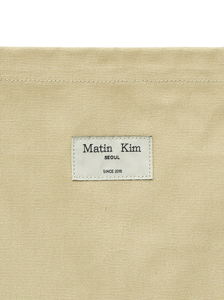 EYELET LOGO CANVAS ECOBAG IN BEIGE