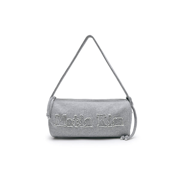 APPLIQUE LOGO JERSEY DUFFLE BAG IN GREY