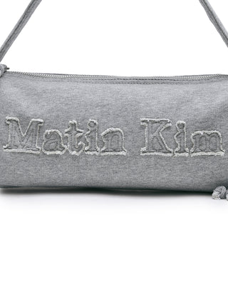APPLIQUE LOGO JERSEY DUFFLE BAG IN GREY