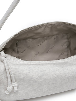 APPLIQUE LOGO JERSEY DUFFLE BAG IN LIGHT BEIGE