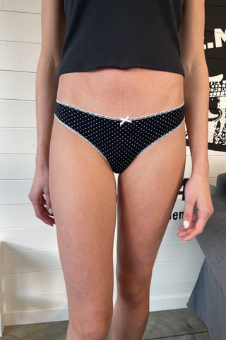 Polka Dots Scallop Bow Underwear