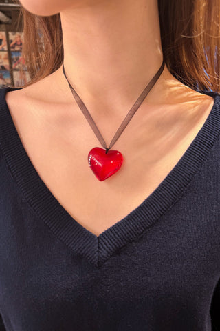 Ribbon Heart Necklace