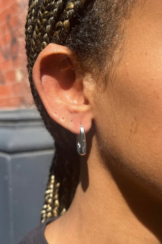 RECTANGLE HOOP EARRINGS