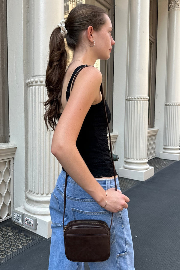 Brown Faux Leather Bag