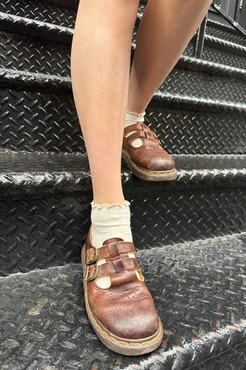 Ruffle Ribbed Socks